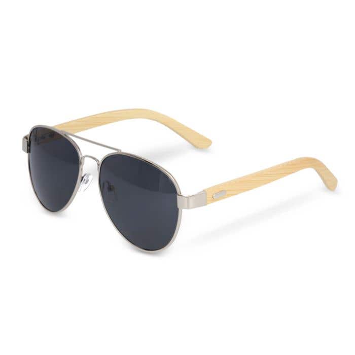 Zonnebril Aviator Bamboo