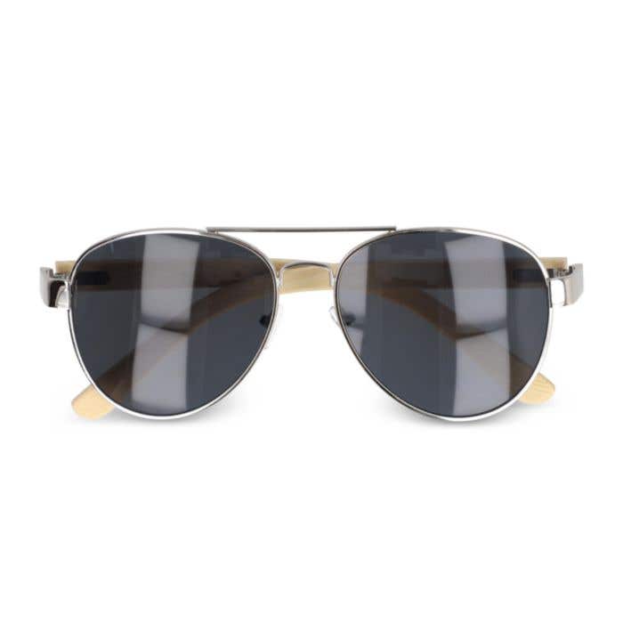 Zonnebril Aviator Bamboo