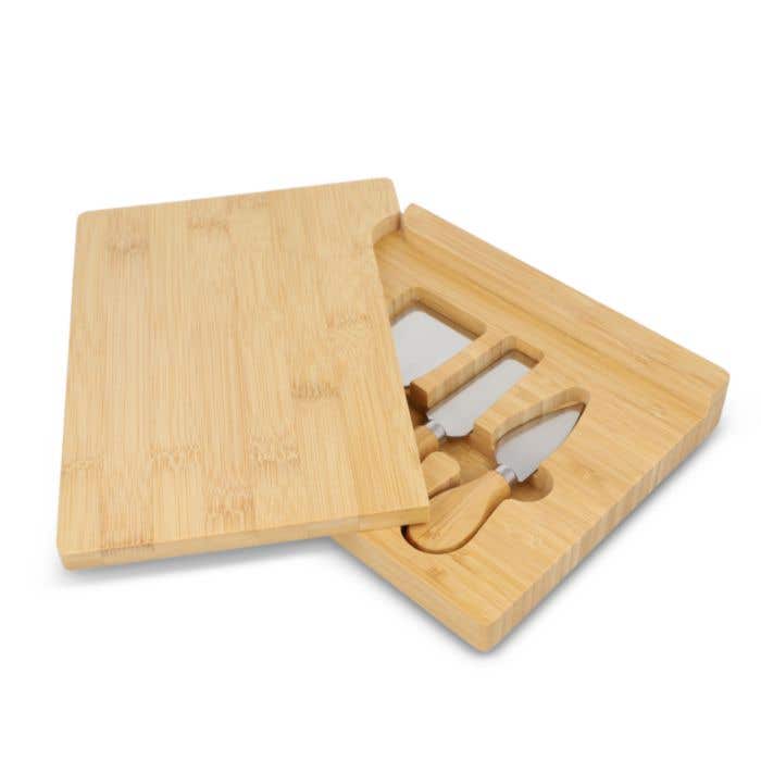 Kaas- en wijnset Bamboo