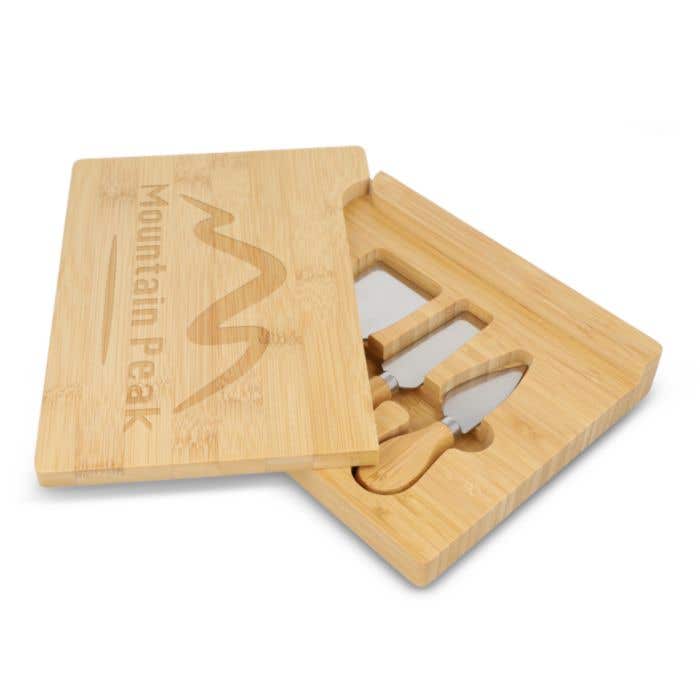 Kaas- en wijnset Bamboo