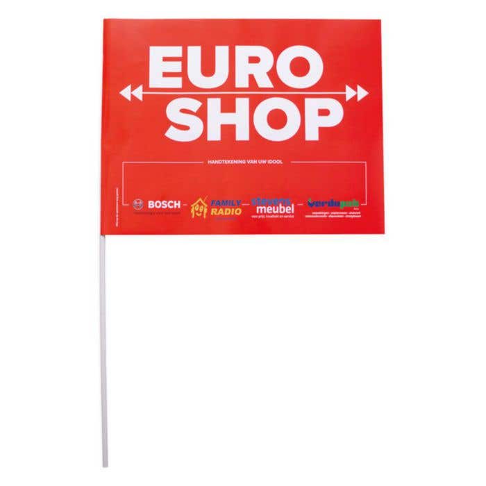 Papieren zwaaivlaggetje 21 x 31 cm