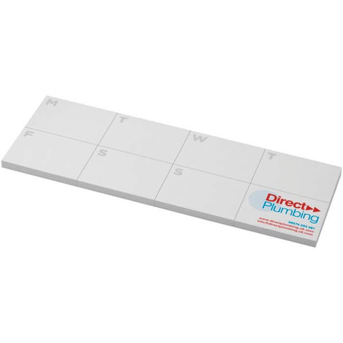 Notes autocollantes recyclées Sticky-Mate® avec agenda imprimé