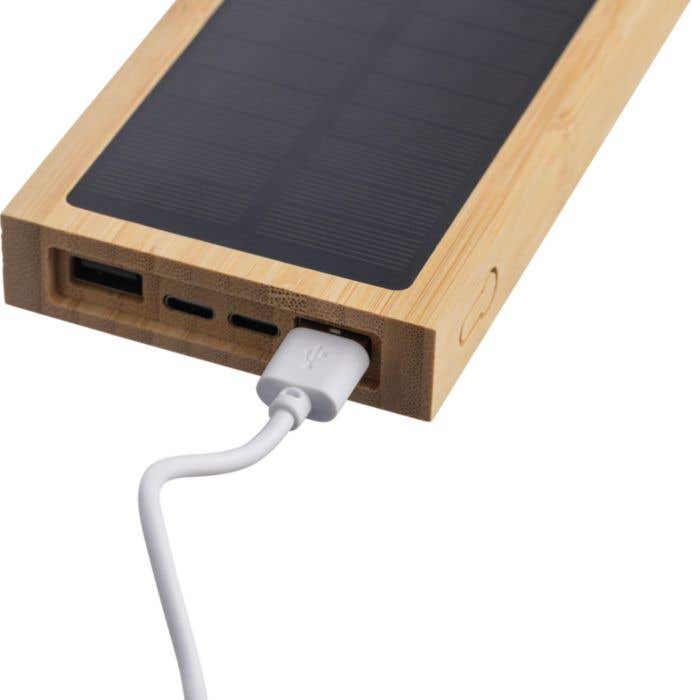 Powerbank Elz | FSC® bamboe | 10.000 mAh | Solar