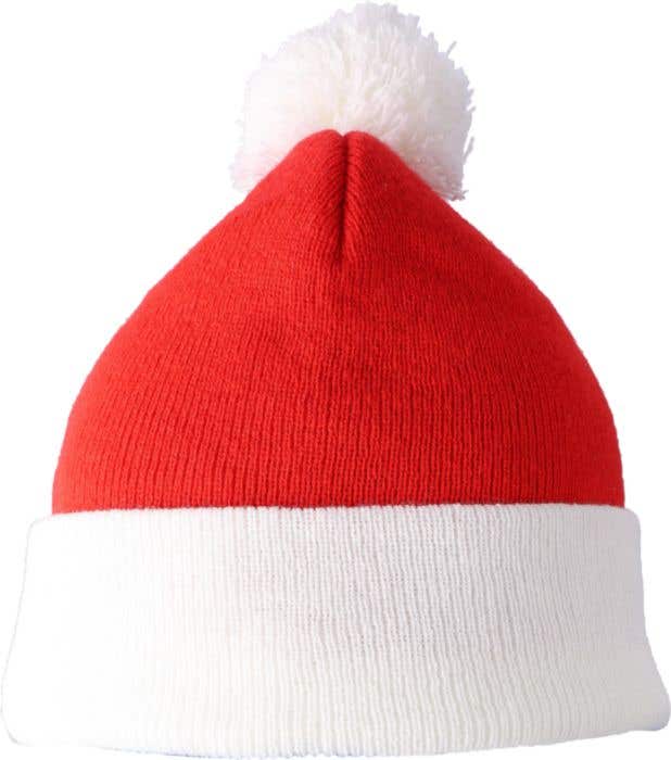 Bonnet de Noël Eleni | Tricoté | Avec pompon | Taille unique