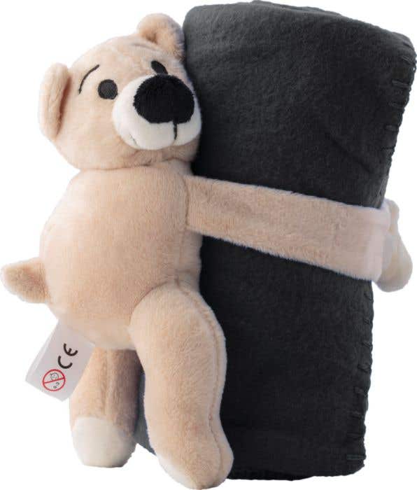 Ours en peluche Owen | Avec couverture polaire | 120x80 cm