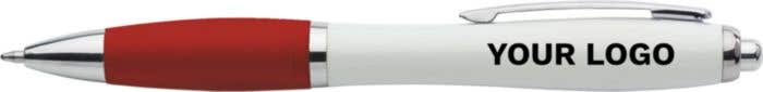 Balpen Cardiff White | Gerecycleerd | Gekleurde soft grip