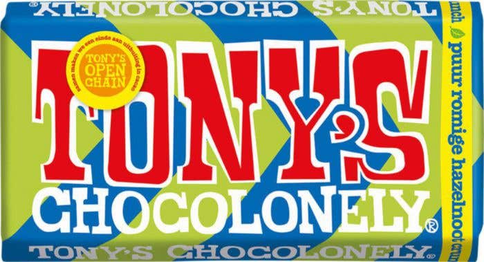 Chocoladereep Tony's Chocolonely Puur Romige Hazelnoot Crunch (180 g)