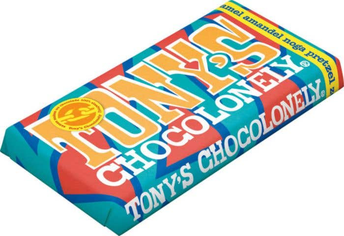 Chocoladereep Tony's Chocolonely Melk Karamel Zeezout Pretzel Nougat Amandel (180 g)