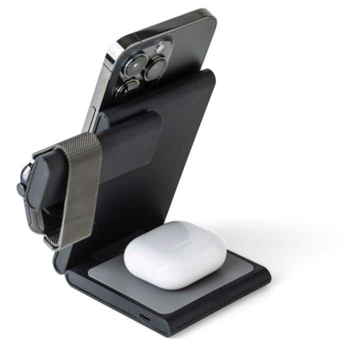 Draadloze oplader Hyacinth | 15 W | 3-in-1 | Magnetisch | Opvouwbaar