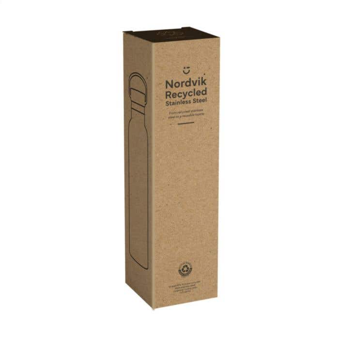 Drinkfles | Gerecycled RVS | 750 ml | Bamboe dop