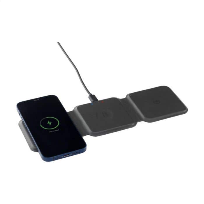 Draadloze oplader 3-in-1 | Gerecycled | Opvouwbaar