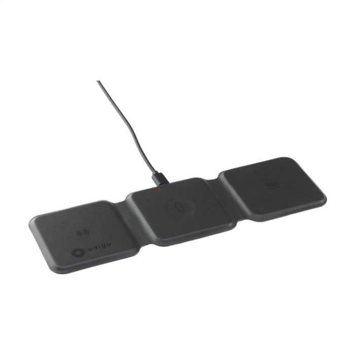 Draadloze oplader 3-in-1 | Gerecycled | Opvouwbaar