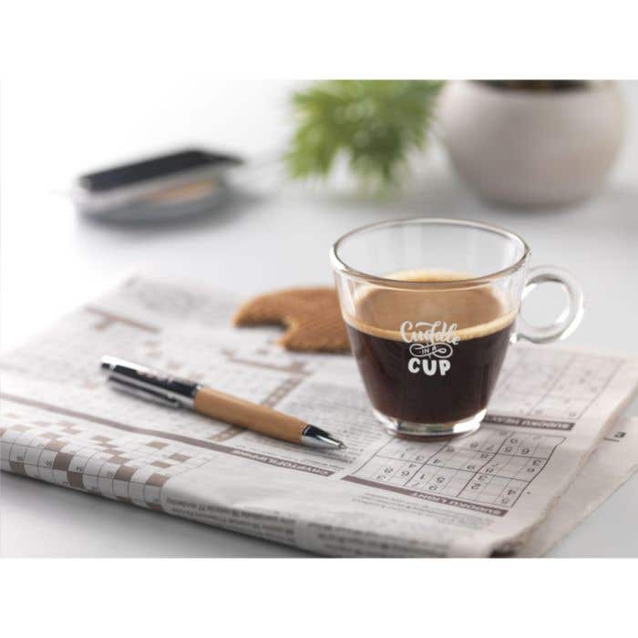 Verre à café | Verre trempé | 230 ml | Anse ronde