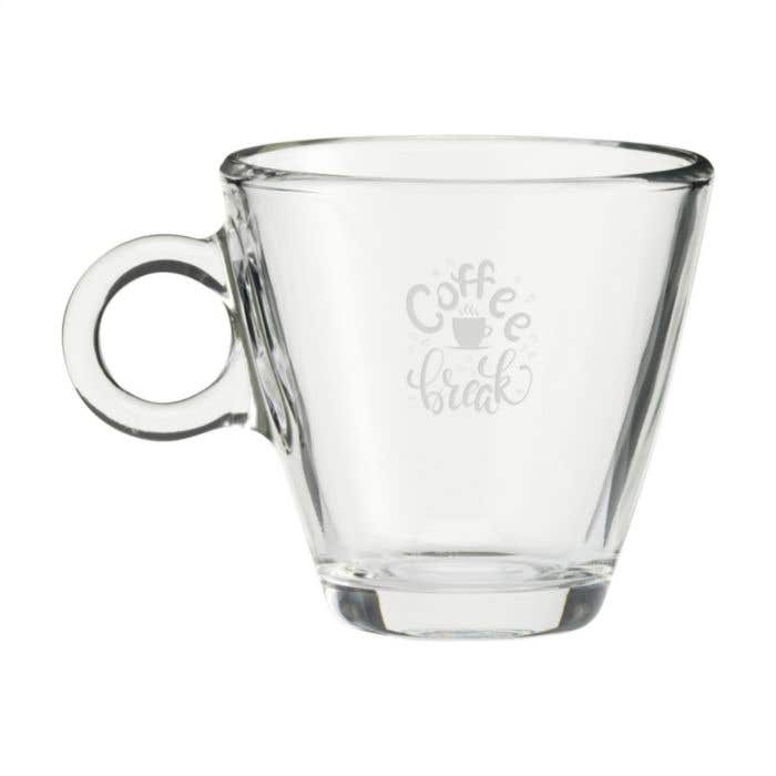 Verre à café | Verre trempé | 230 ml | Anse ronde