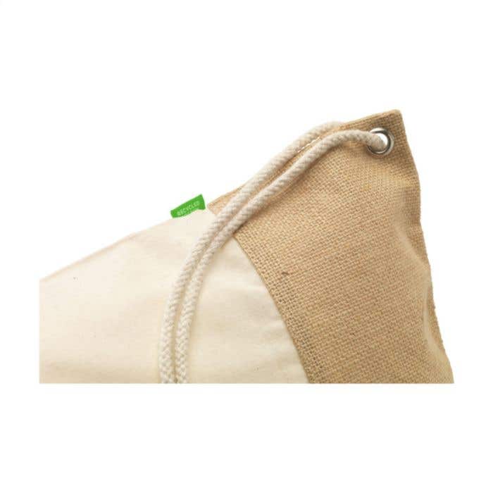 Sac à dos | Coton organique | 8 l | Détails en jute