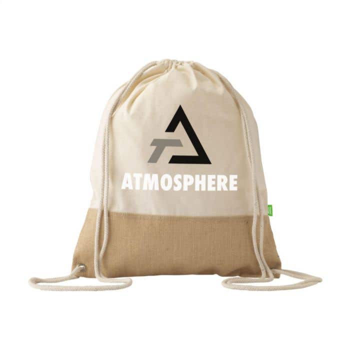 Sac à dos | Coton organique | 8 l | Détails en jute