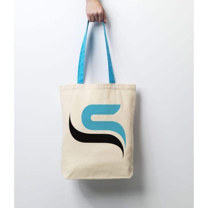 Sac shopping | Canvas | 12 l | Anses colorées
