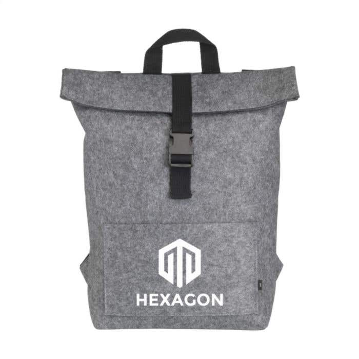 Rugzak | Gerecycled vilt | 15 l | Roll-top