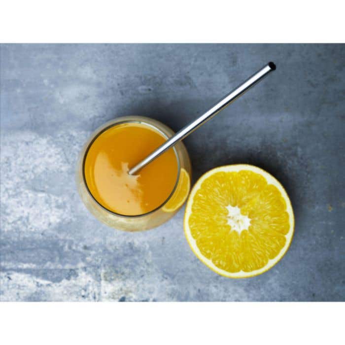 Paille | Inox | Avec brosse de nettoyage et pochette de rangement