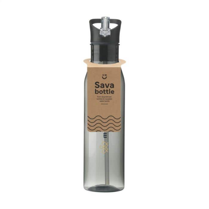 Drinkfles | Gerecycled | 720 ml | Inklapbaar rietje
