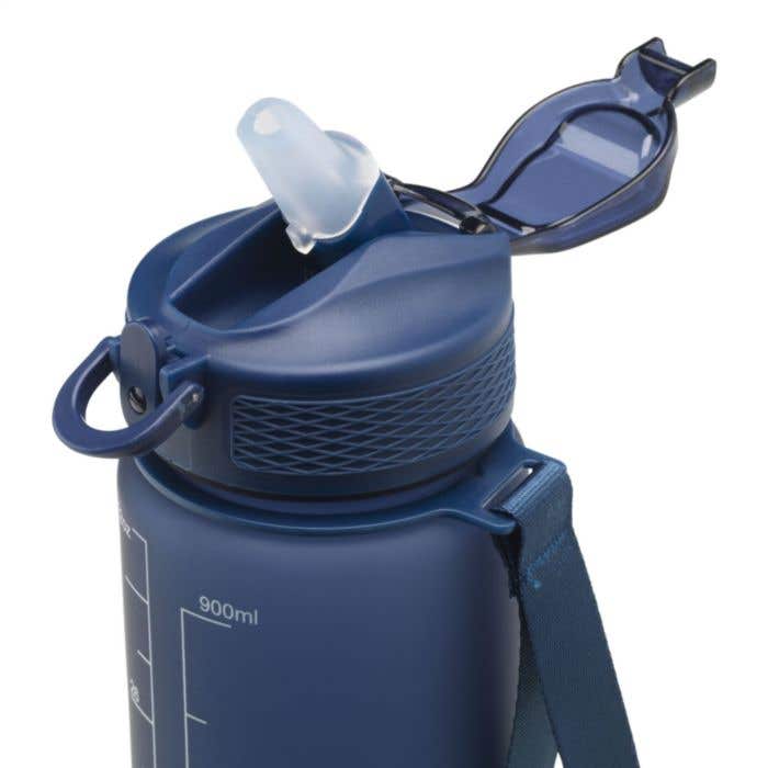 Gourde | PET recyclé | 1 l | Avec paille