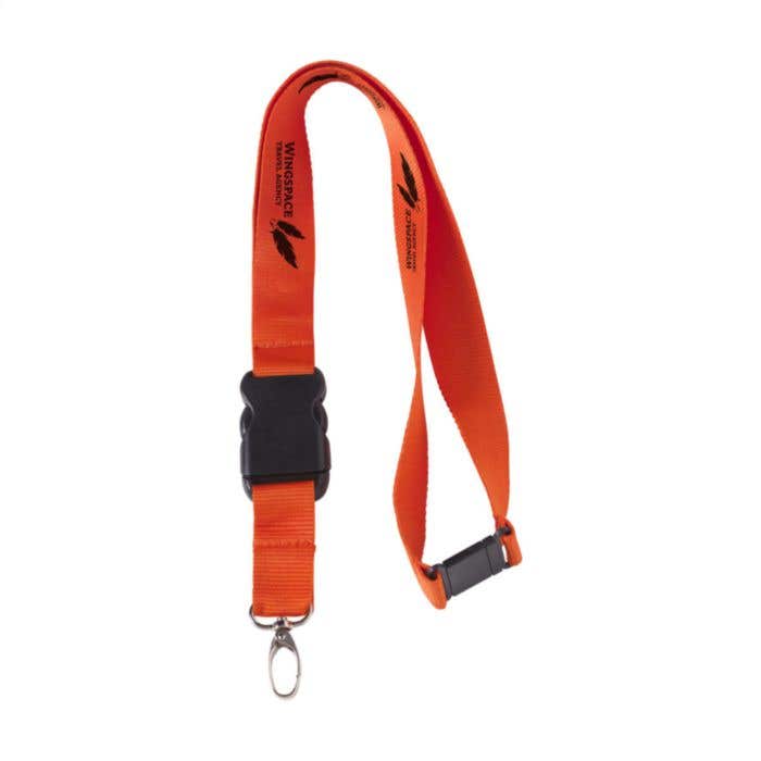 Lanière tour de cou | Polyester | 2,4 cm | Fermeture de sécurité