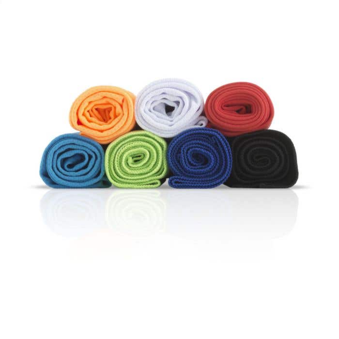 Serviette rafraîchissante | Polyester | Avec étui et mousqueton