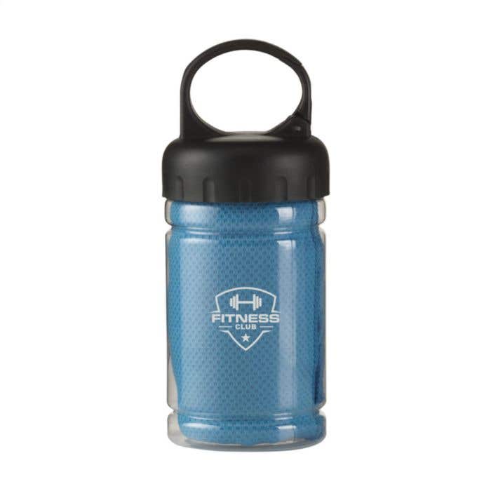 Serviette rafraîchissante | Polyester | Avec étui et mousqueton