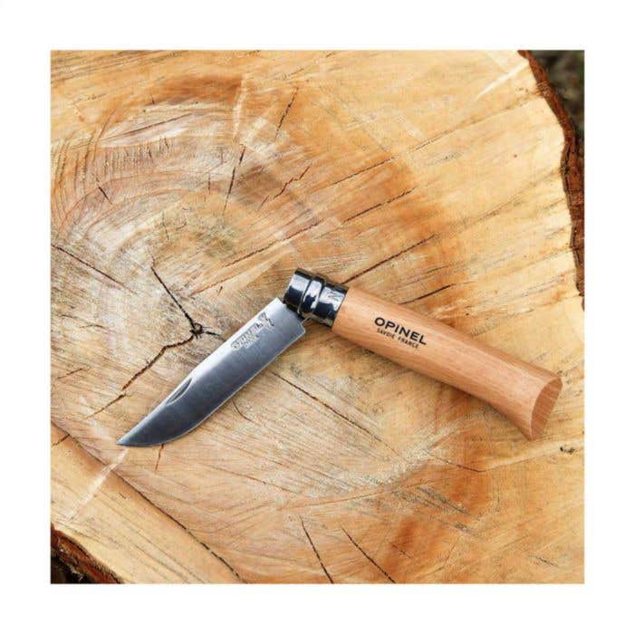 Opinel No 08 Couteau de poche | Bois de hêtre | Acier Sandvik