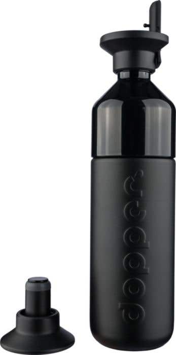 Drinkfles Dopper Insulated Black 580 ml + Flip Straw