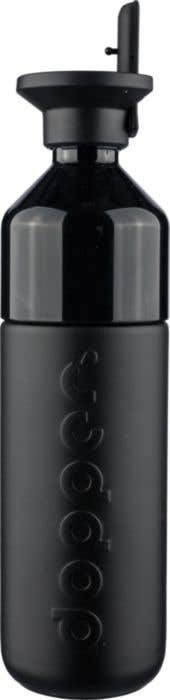 Drinkfles Dopper Insulated Black 580 ml + Flip Straw