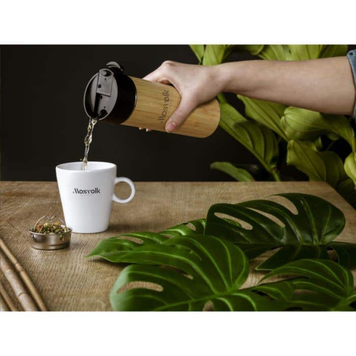 Bouteille isotherme | Bambou | 360 ml | Avec infuseur à thé