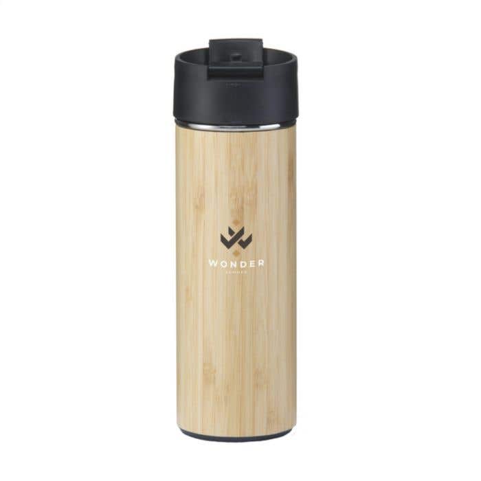 Thermosfles | Bamboe | 360 ml | Met theezeef