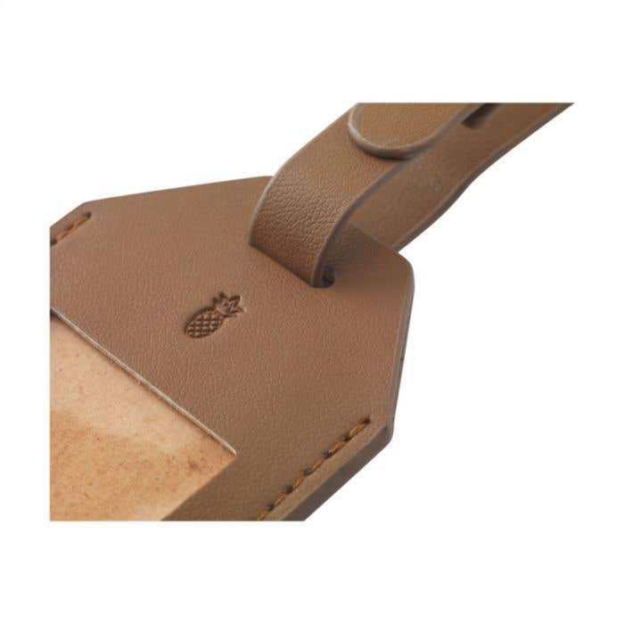 Étiquette à bagages | Cuir vegan | Ananas