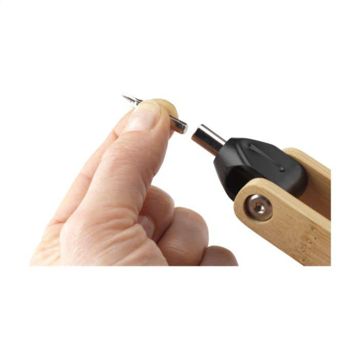 Schroefbitset | Bamboe | 9-delig | Magnetisch