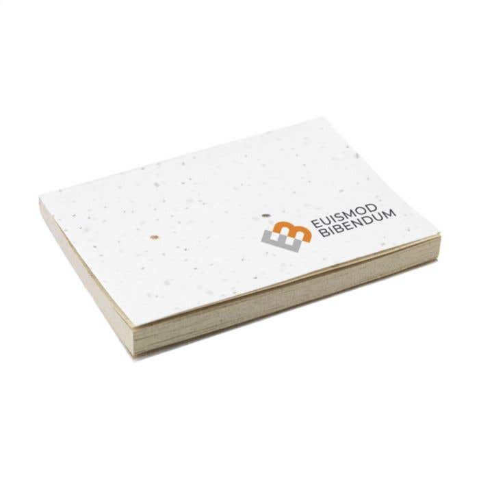 Carnet mémo | Papier ensemencé | 50 sticky notes | Papier d'herbe