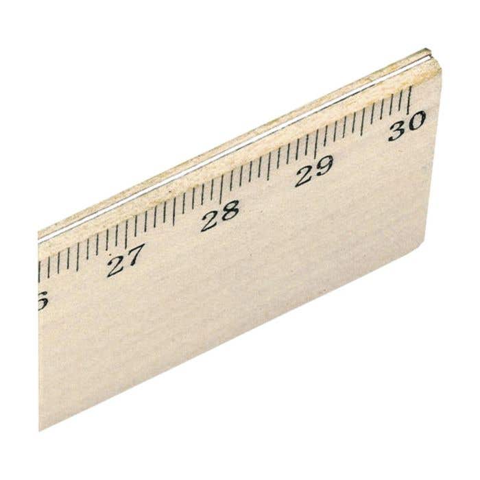 Règle | Bois de tilleul | 30 cm | Bande métallique