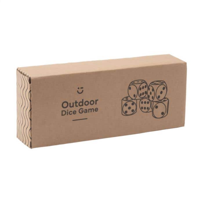 Jeu de dés | Bois FSC® | 5 dés | Avec sac de rangement