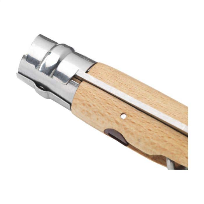 Opinel zakmes met kurkentrekker | Roestvrijstaal | Beukenhout
