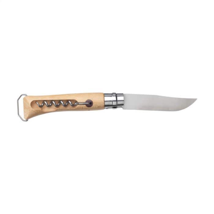 Opinel zakmes met kurkentrekker | Roestvrijstaal | Beukenhout