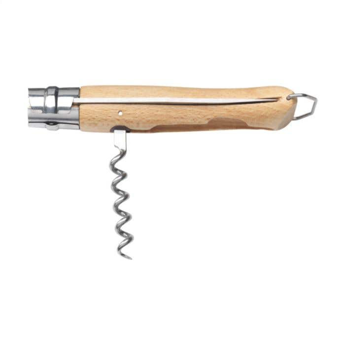 Opinel zakmes met kurkentrekker | Roestvrijstaal | Beukenhout