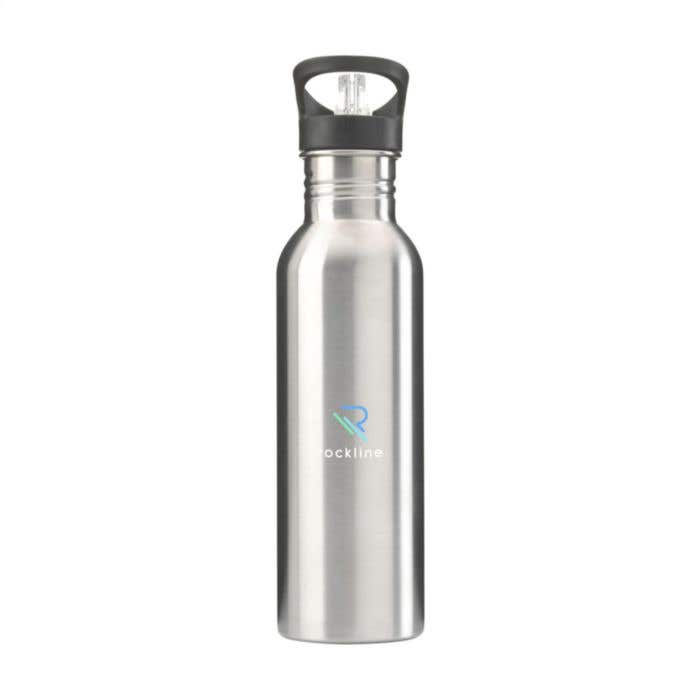 Drinkfles | Gerecycled RVS | 750 ml | Met rietje