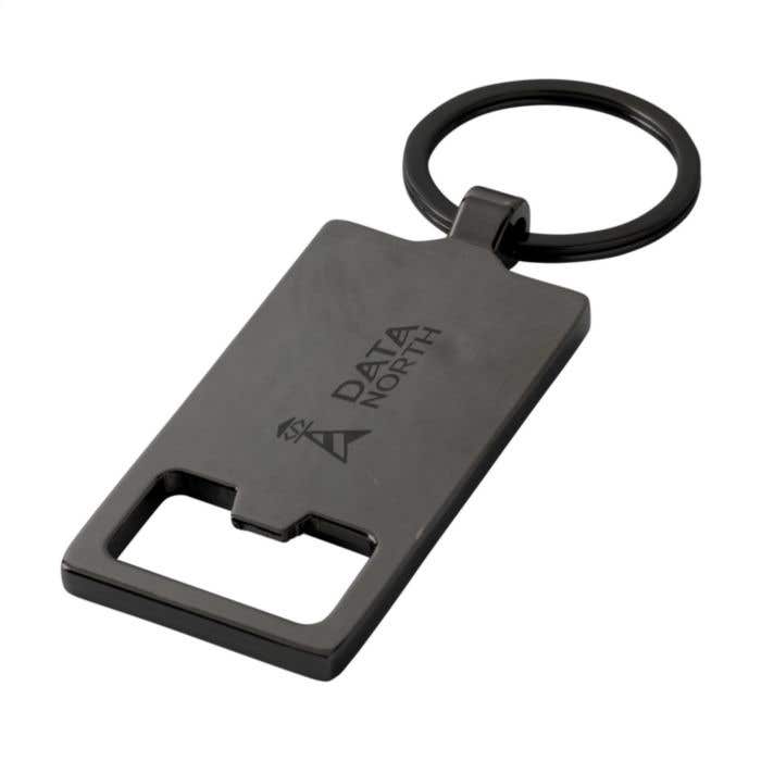 Porte-clés avec ouvre-bouteille | Bois dur | Alliage de zinc