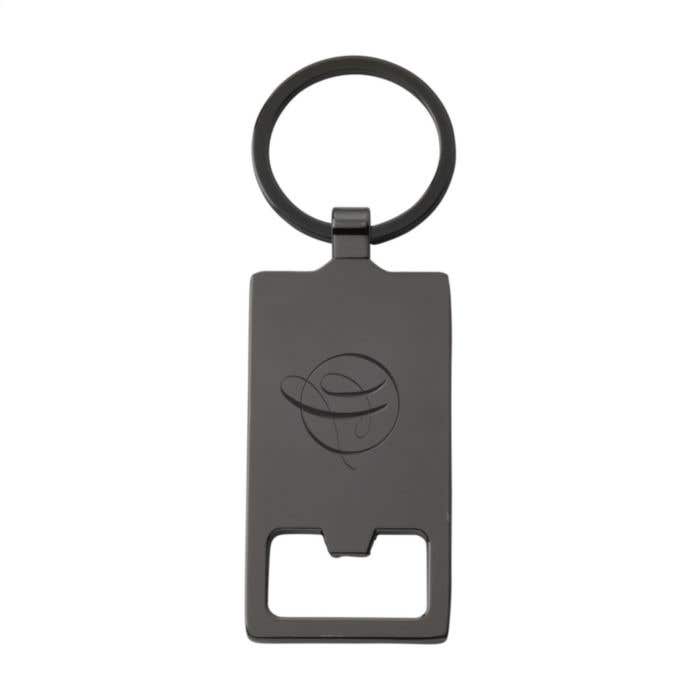 Porte-clés avec ouvre-bouteille | Bois dur | Alliage de zinc