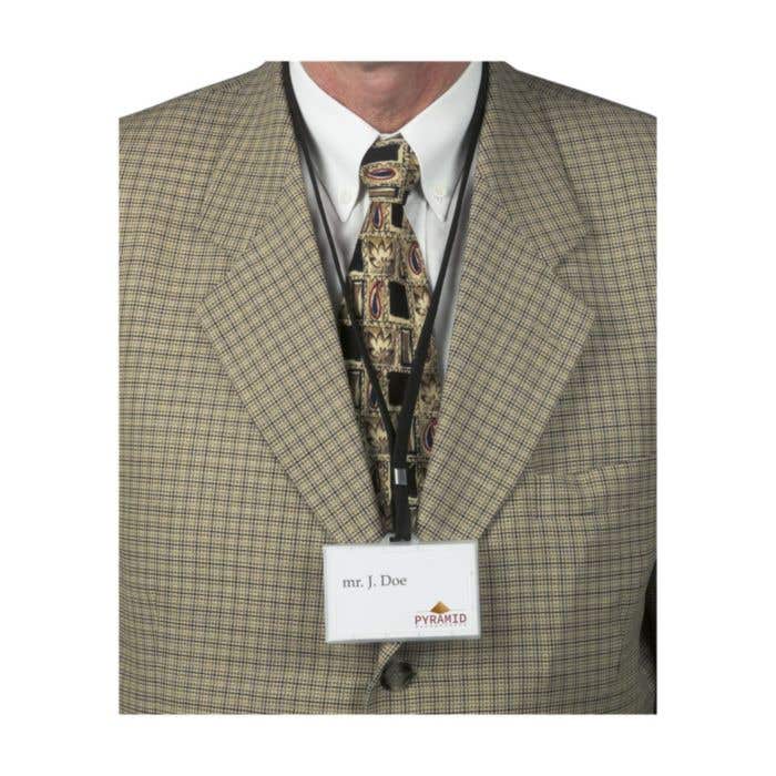 Porte-badge | Transparent | Avec cordon tour de cou 90 cm