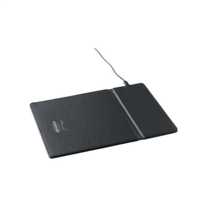 Tapis de souris avec chargeur sans fil | Recyclé | 10W | Support pour téléphone