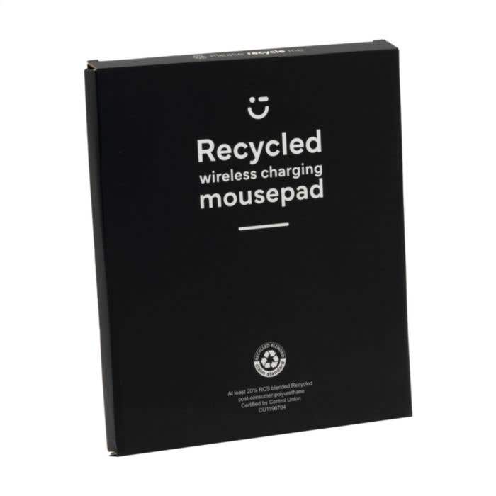 Tapis de souris avec chargeur sans fil | Recyclé | 10W | Support pour téléphone