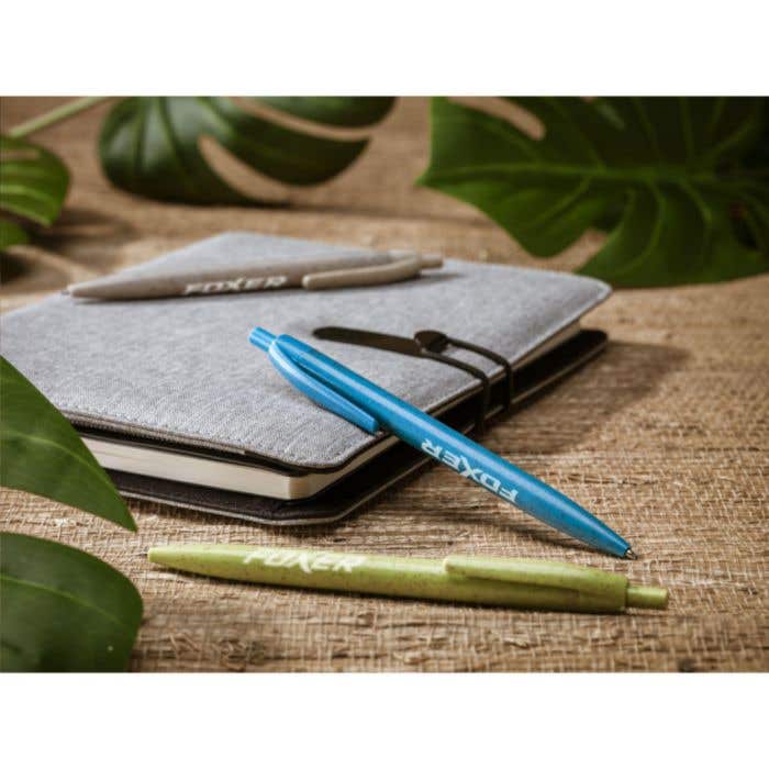 Stylo à bille | Paille de blé | Bouton-poussoir