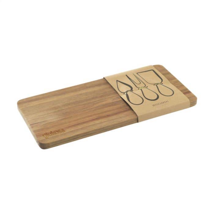 Planche à fromage | Bois d'acacia FSC® | Couverts inclus