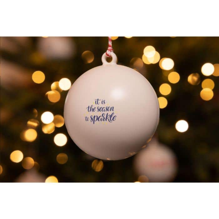 Kerstbal | 8 cm | Glinsterende finish
